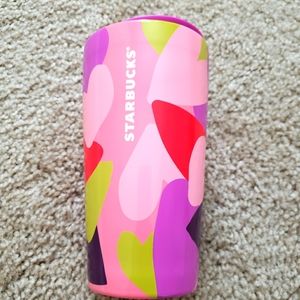 💜NEW❤ Starbucks Valentine Day Hearts 2022 Double Wall Ceramic Travel Mug 12oz